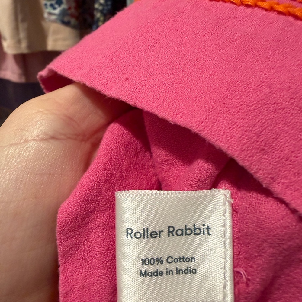 Roller Rabbit Pink and Orange Embroidered Kids Dress - Picture 4 of 4